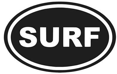 SURF OVAL hawiaan VINYL DECAL STICKER CAR WINDOW