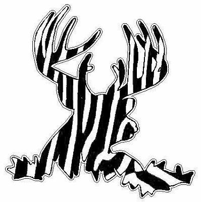 Deer Head Decal 55 Skin Zebra