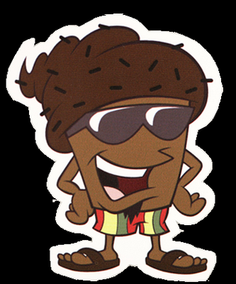 Sticker Rasta Cartoon Dude
