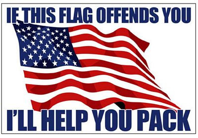 If This American USA Flag Offends You PACK sticker