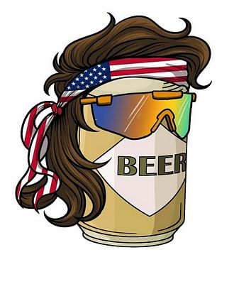 mullet pride redneck  BEER STICKER