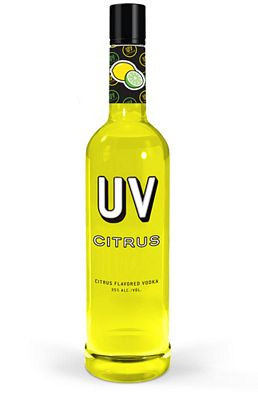 UV Citrus Flavored Vodka Bottle Sticker