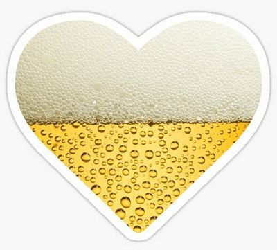 BEER HEART STICKER