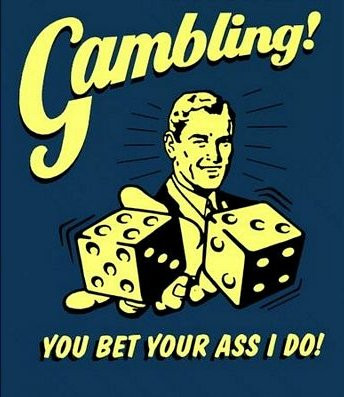 Gambling Vinyl Decal Funny Sticker