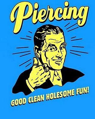 Piercing Clean Fun Vinyl Decal Funny Sticker