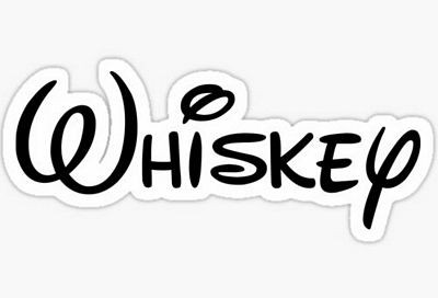 WHISKEY D LOGO FUNNY BEER STICKER