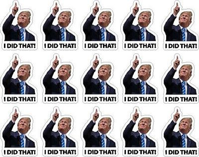 I DID THAT TRUMPFLATION STICKER SET OF 15