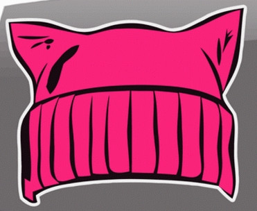 pussy hat political sticker