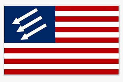 Anti Fascist American Flag Sticker Bumper Sticker Vinyl Decal