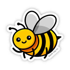 Honey Bee Color Bee Sticker