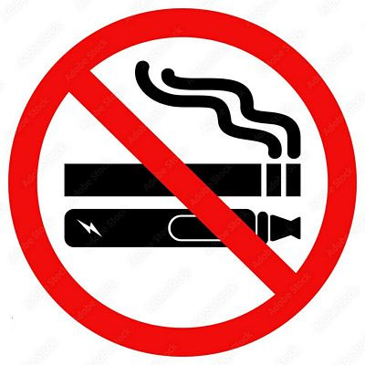 NO Smoking or Vaping Cigarette Sticker
