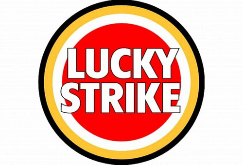 lucky strike logo cigarette sticker
