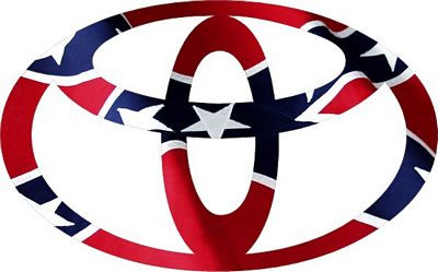Toyota logo REBEL FLAG sticker