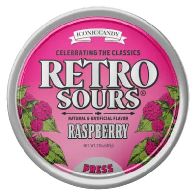 Retro Sours Rasperry Candy Sticker