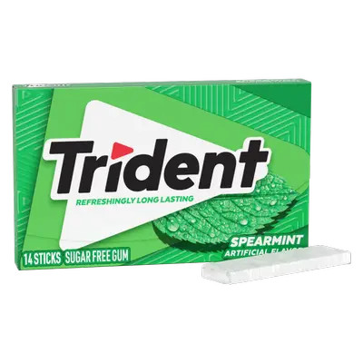Trident Spearmint Gum Candy Sricker