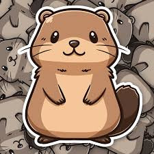 Beaver Animal Sticker 2