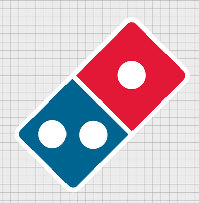 Dominos New Logo Fast Food Sticker