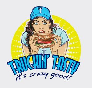 Truckin Taste Fast Food Logo Sticker