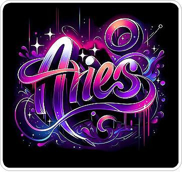 Aries Color Zodiac Sticker