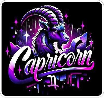 Capricorn Color Zodiac Sticker