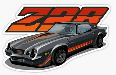 CAMARO Z28 GREY car pic sticker