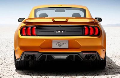 FORD MUSTANG ORANGE BACK car pic sticker