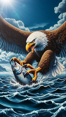 EAGLE BIRD AI ART STICKER 03