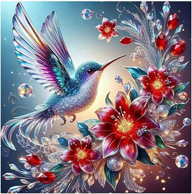 HUMMING BIRD AI ART STICKER 15