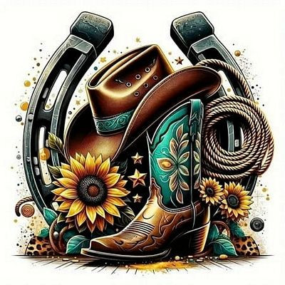 COWBOY BOOTS AT ART STICKER 4