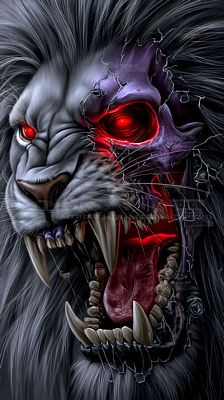 LION WILD ANIMAL AI ART STICKER 14