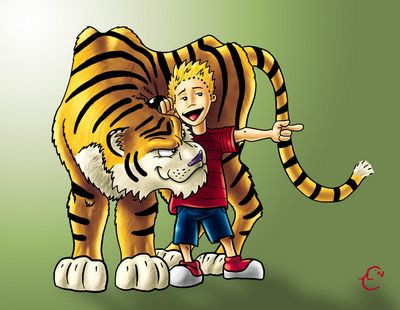 Calvin and Hobbes Rectangular Color Stickers 07