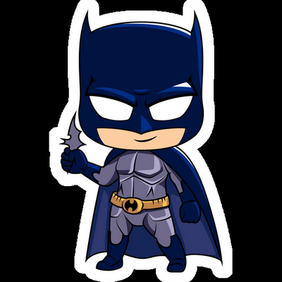 batman boy cartoon sticker