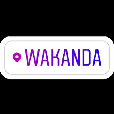 black panther WAKANDA cartoon sticker