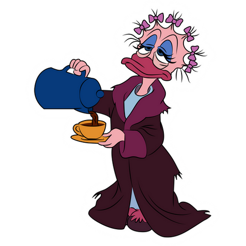 Daisy Duck COFFEE cartoon Disney Sticker