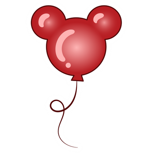 mickey mouse red balloon cartoon Disney Sticker