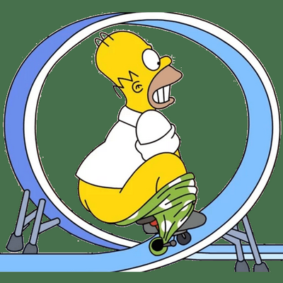 homer loop simpsons sticker