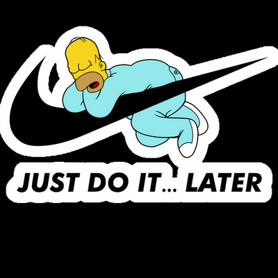 homer simpson just do it later