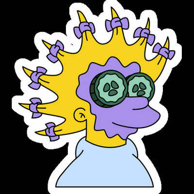lisa face mask simpsons sticker