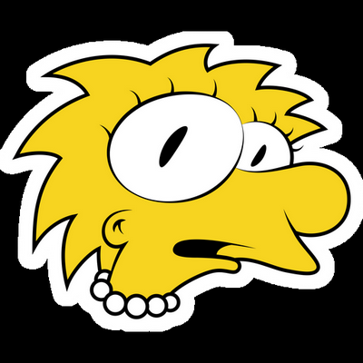 lisa hideous simpsons sticker
