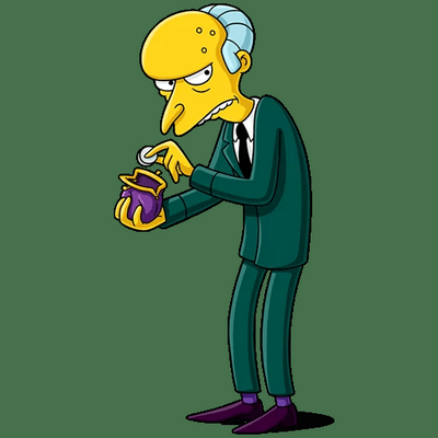 mr burns money simpsons sticker