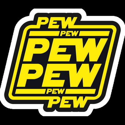 star wars logo pew pew pew cartoon sticker