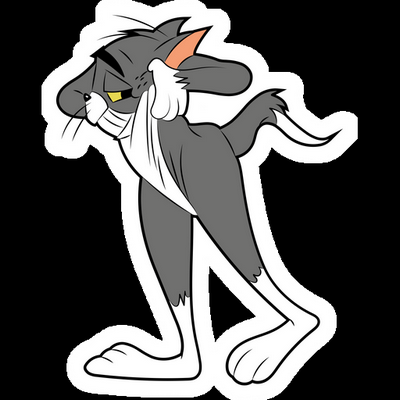 tom and jerry long legs cartoon sticker