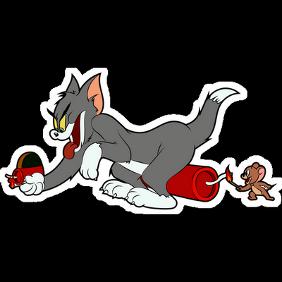tom jerry dynamite cartoon sticker