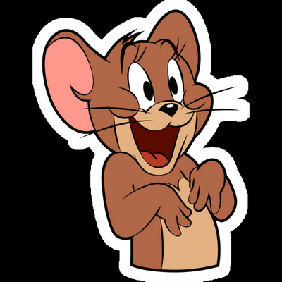 tom jerry happy mouse cartoon sticker