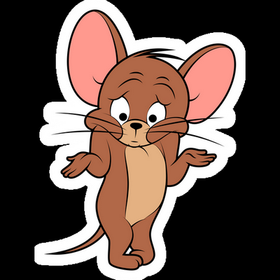 tom jerry i dont know cartoon sticker