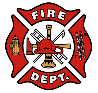 Fire Department Logo SHIELD COLOR STICKER