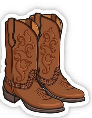 Cowboy Boots Cowboy Sticker
