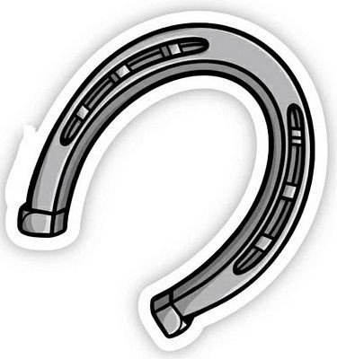 Horseshoe Cowboy Sticker