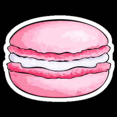 pink macaroon food sticker