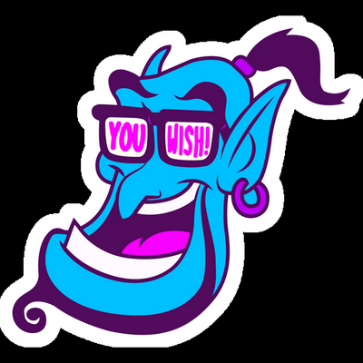 aladdin genie you wish Cartoon Sticker